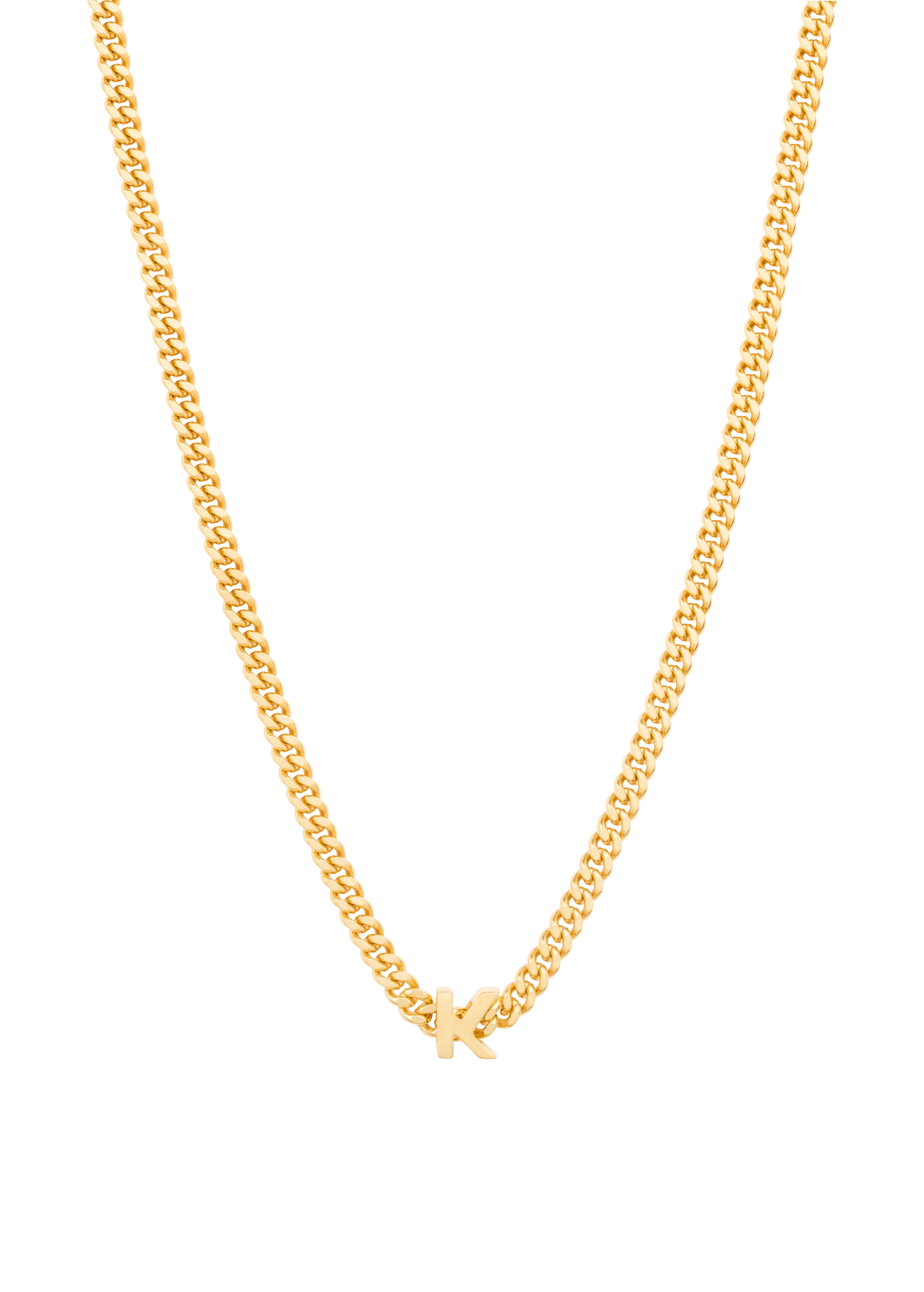 alphabet necklace with pendant K