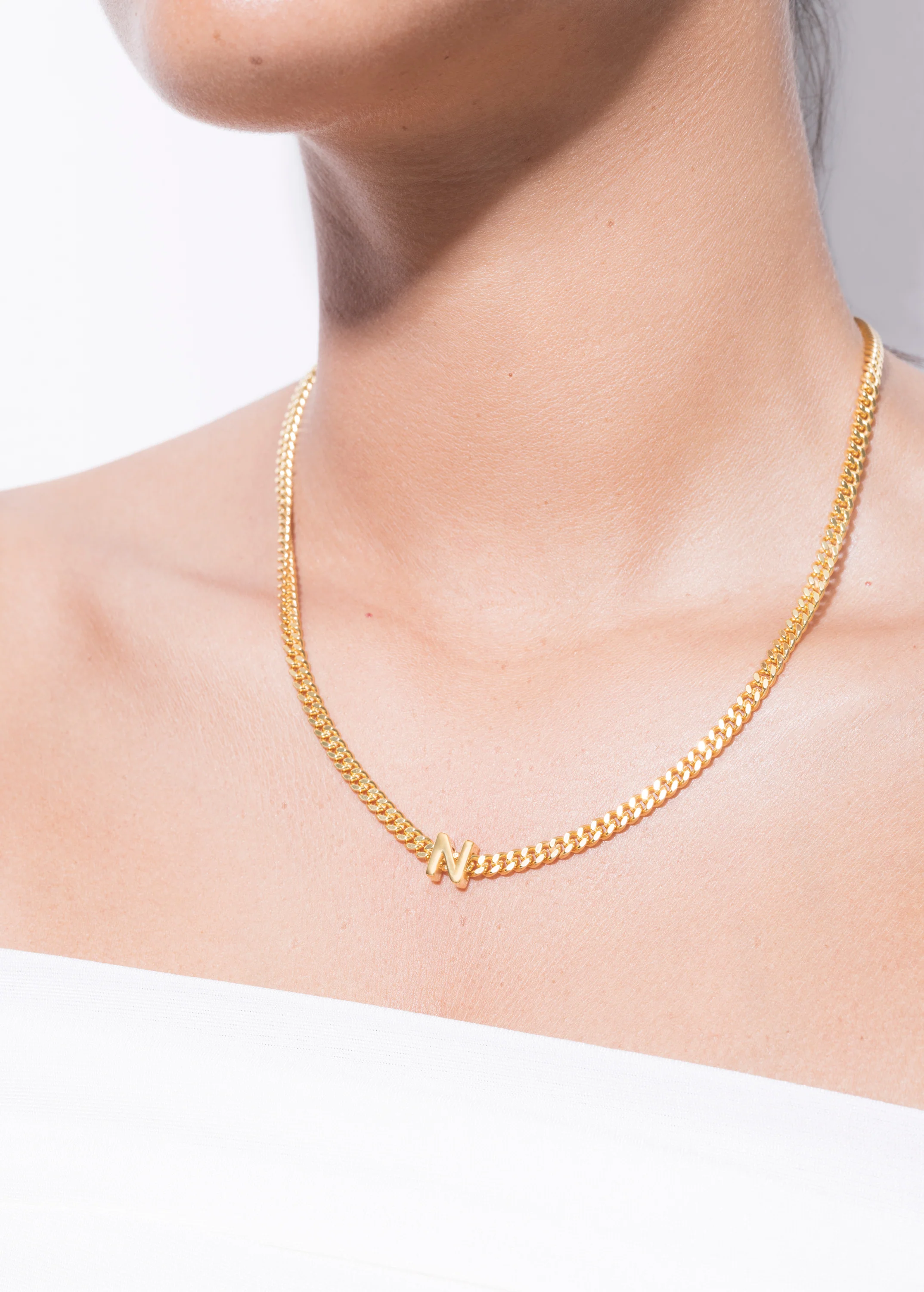 alphabet necklace with pendant N - Image 2
