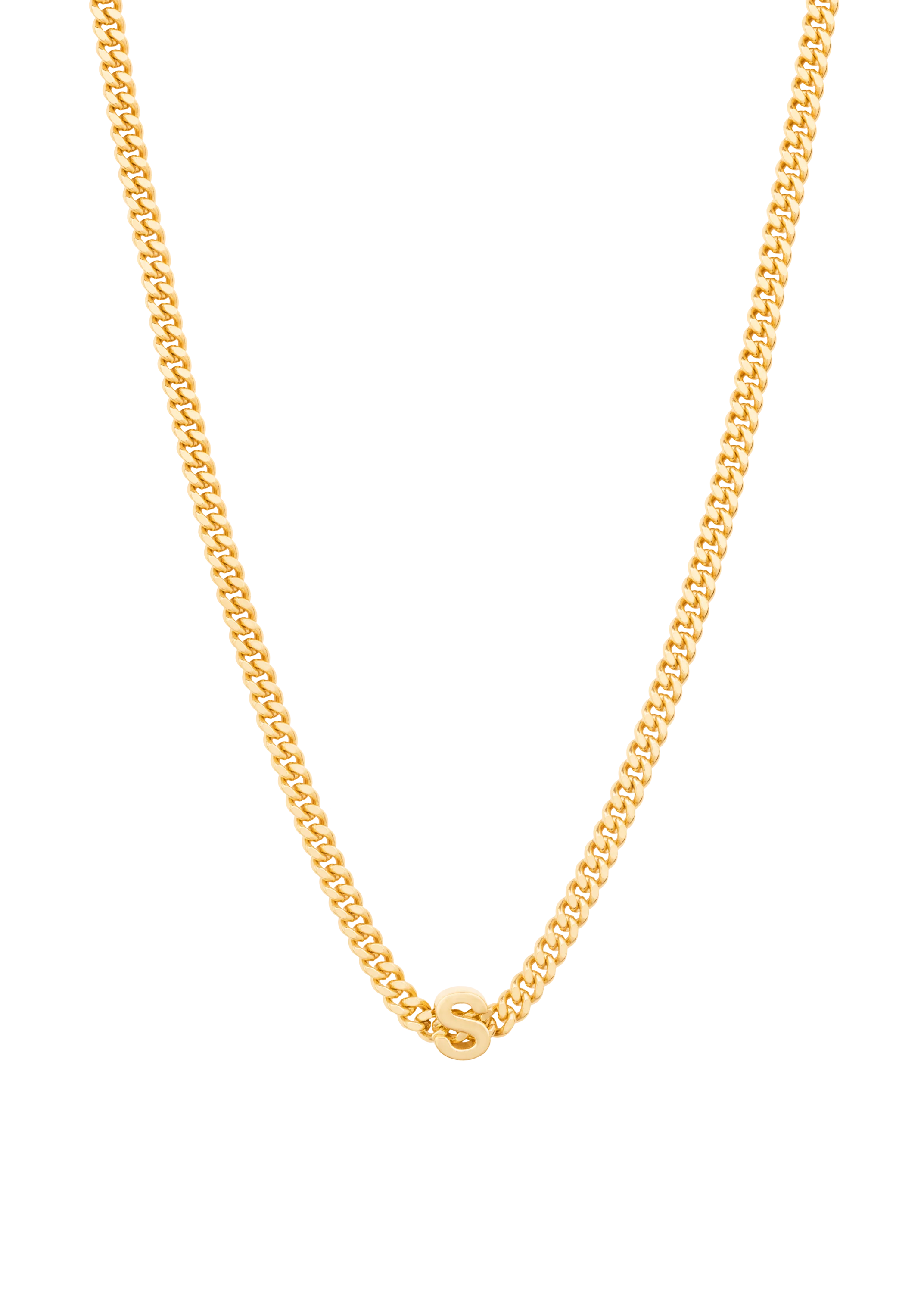 alphabet necklace with pendant S