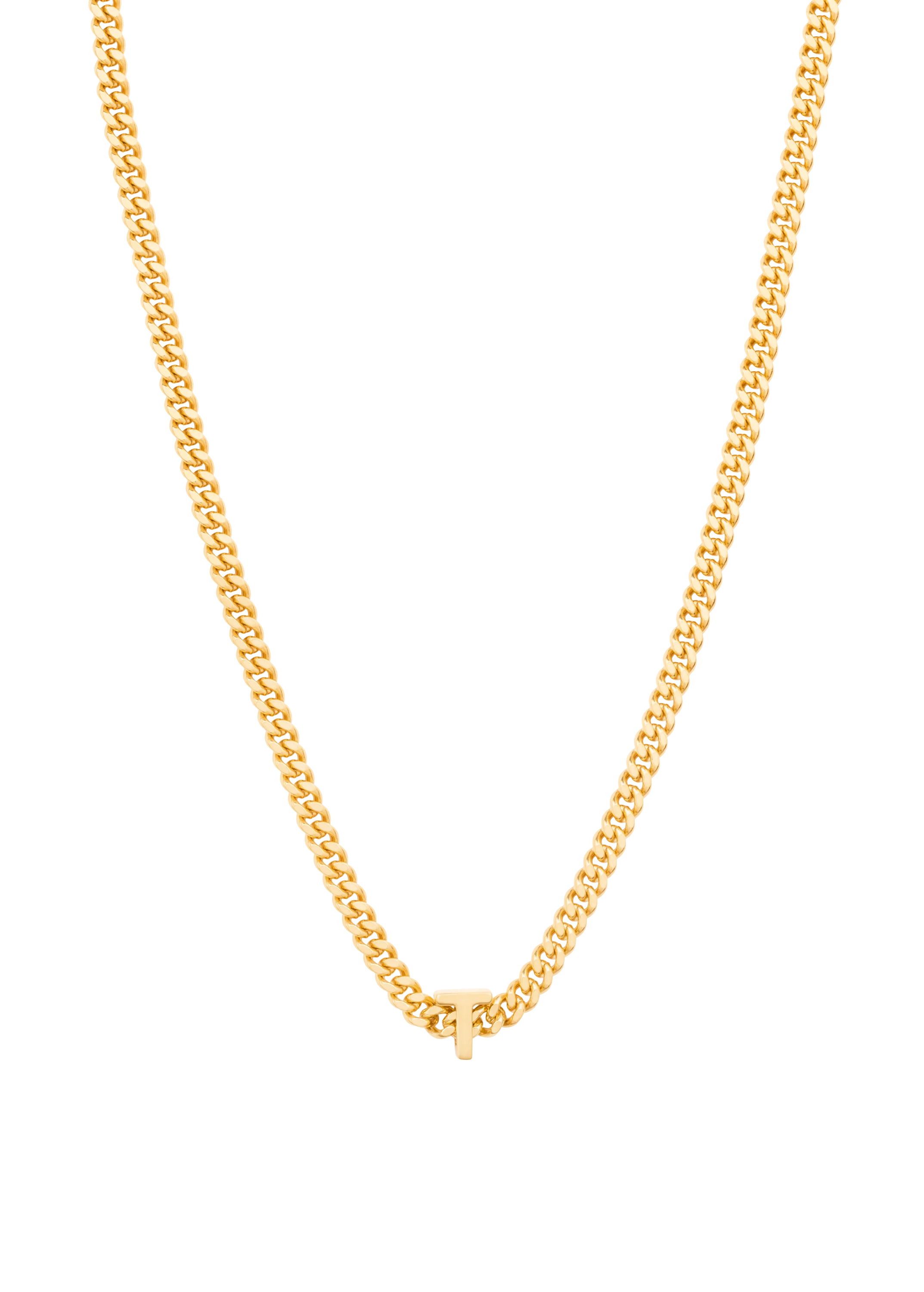 alphabet necklace with pendant T