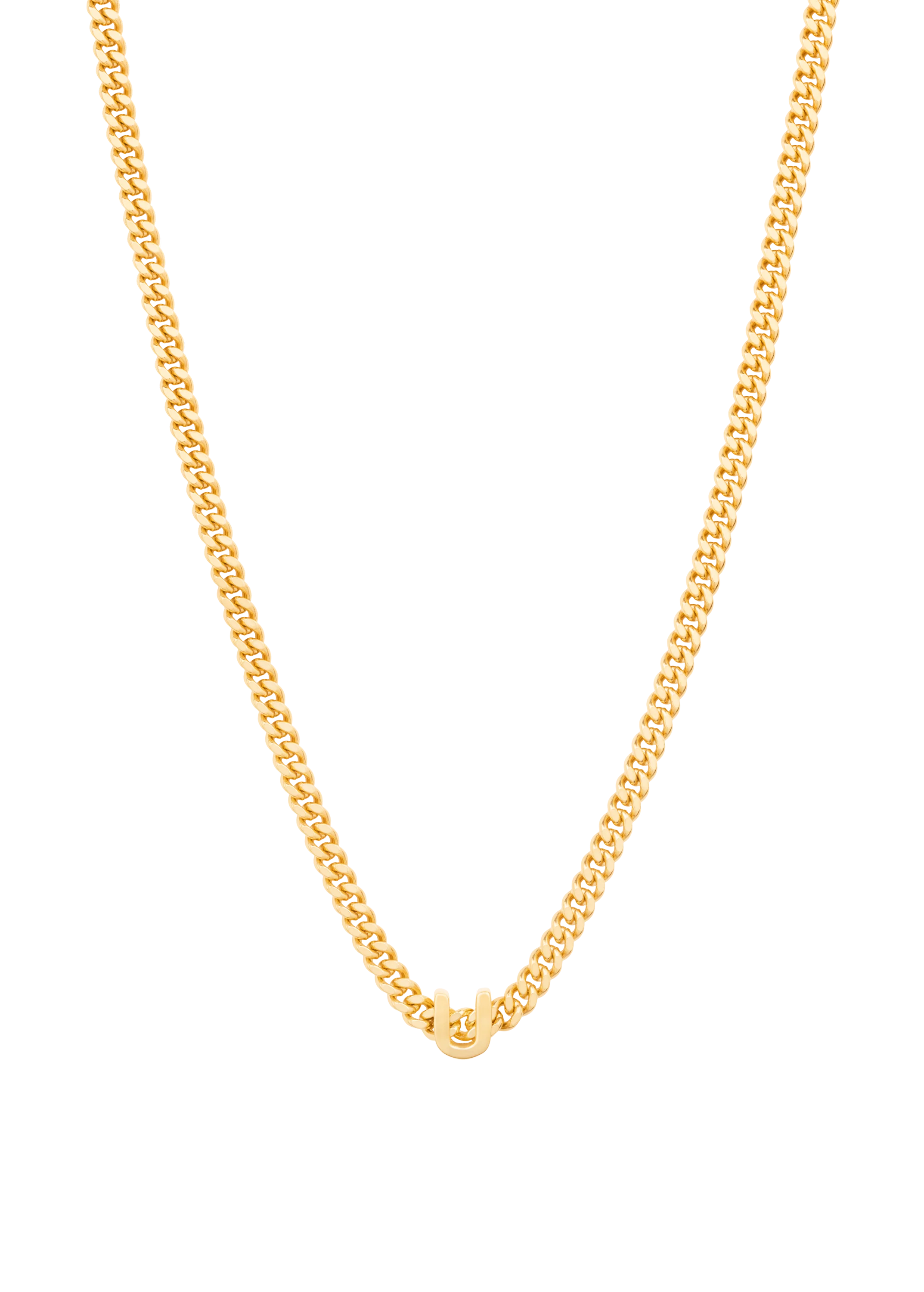 alphabet necklace with pendant U