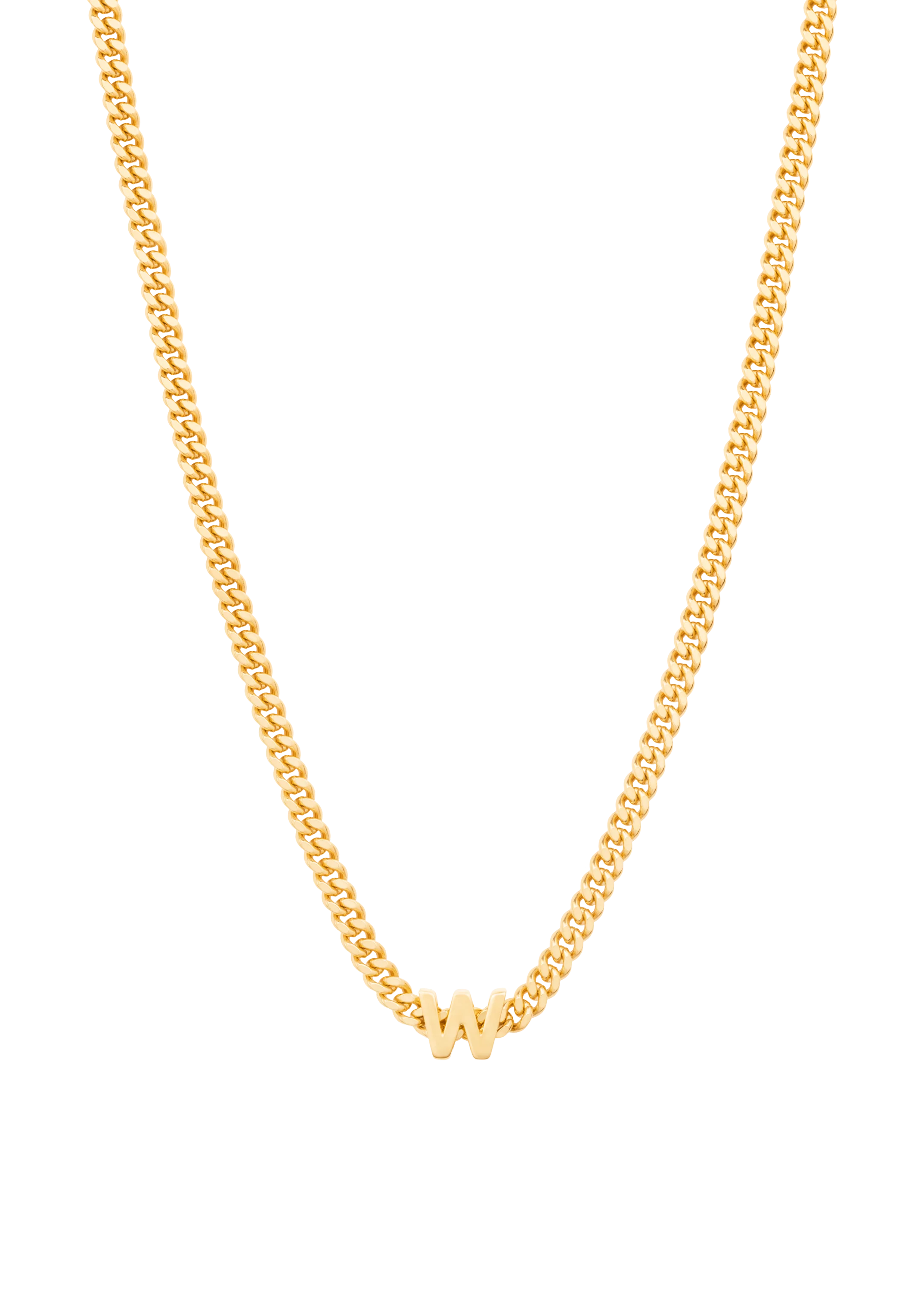 alphabet necklace with pendant W