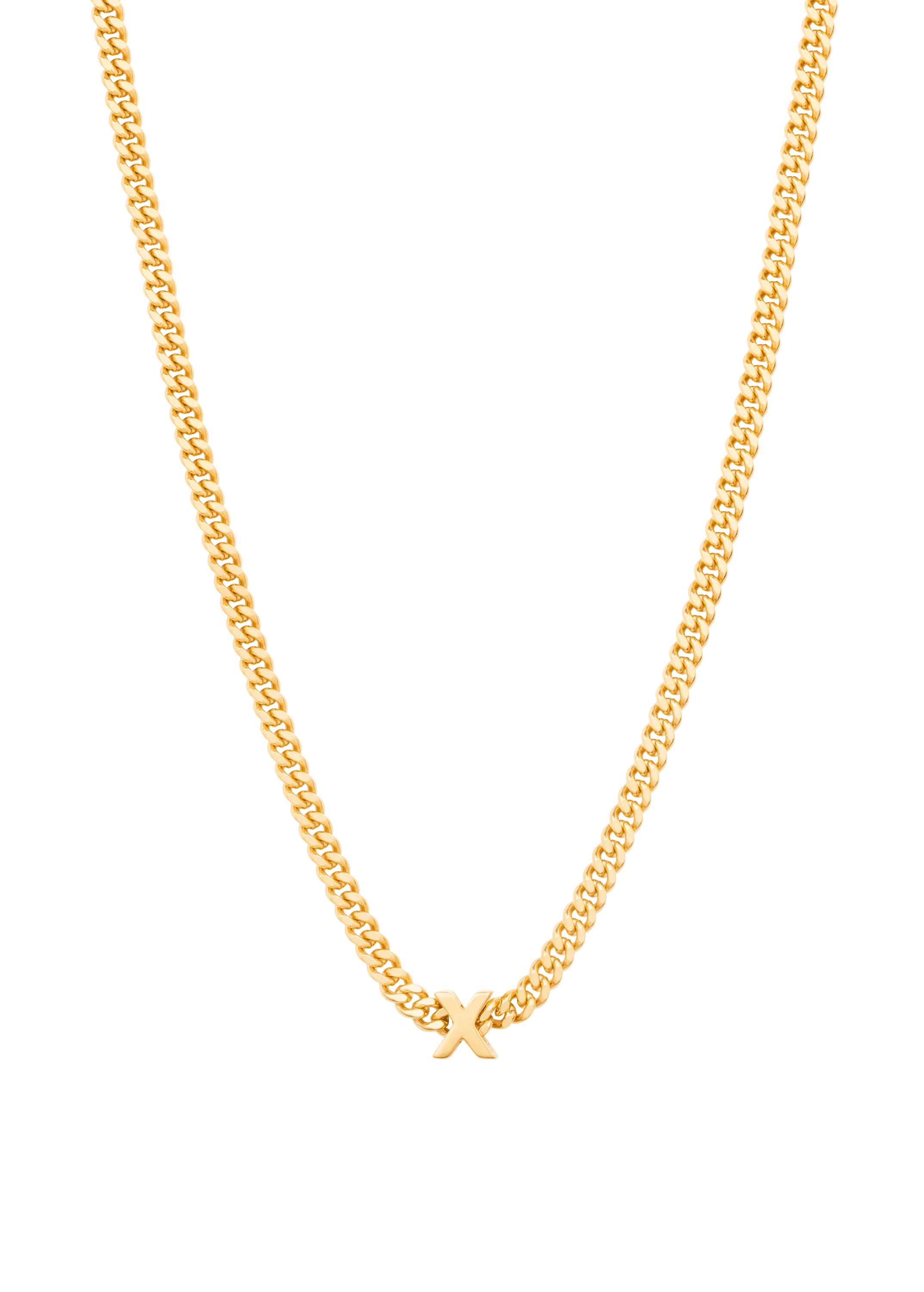 alphabet necklace with pendant X