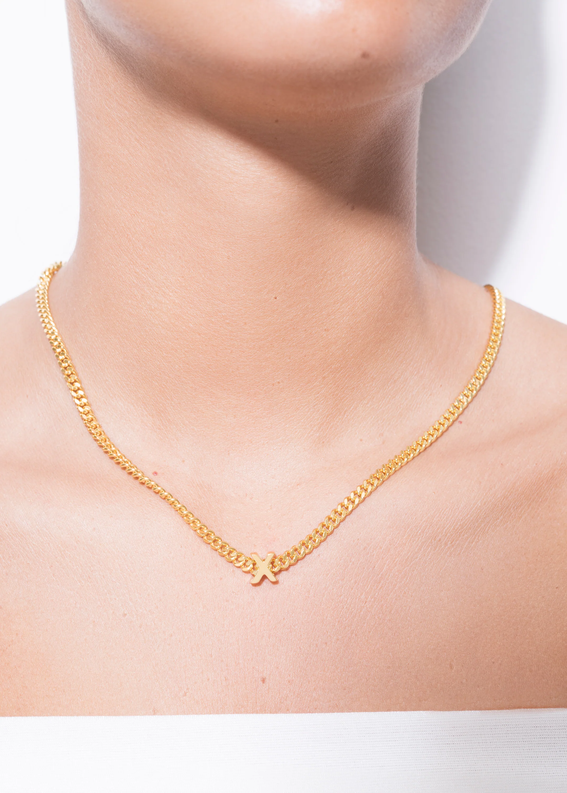 alphabet necklace with pendant X - Image 2