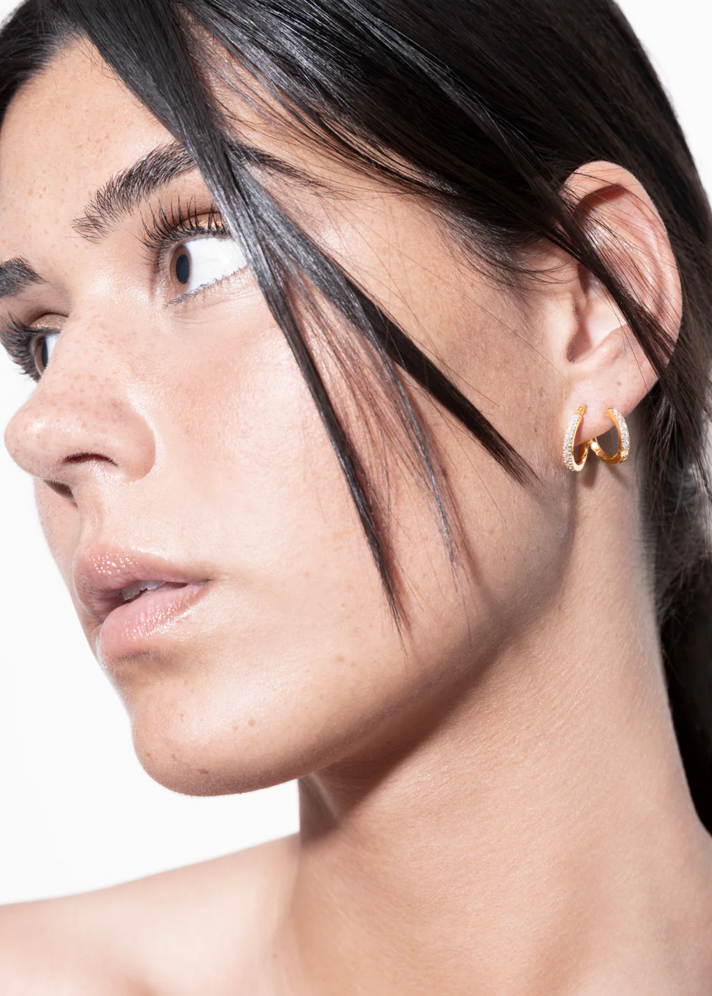 amina double layer earrings - Image 3