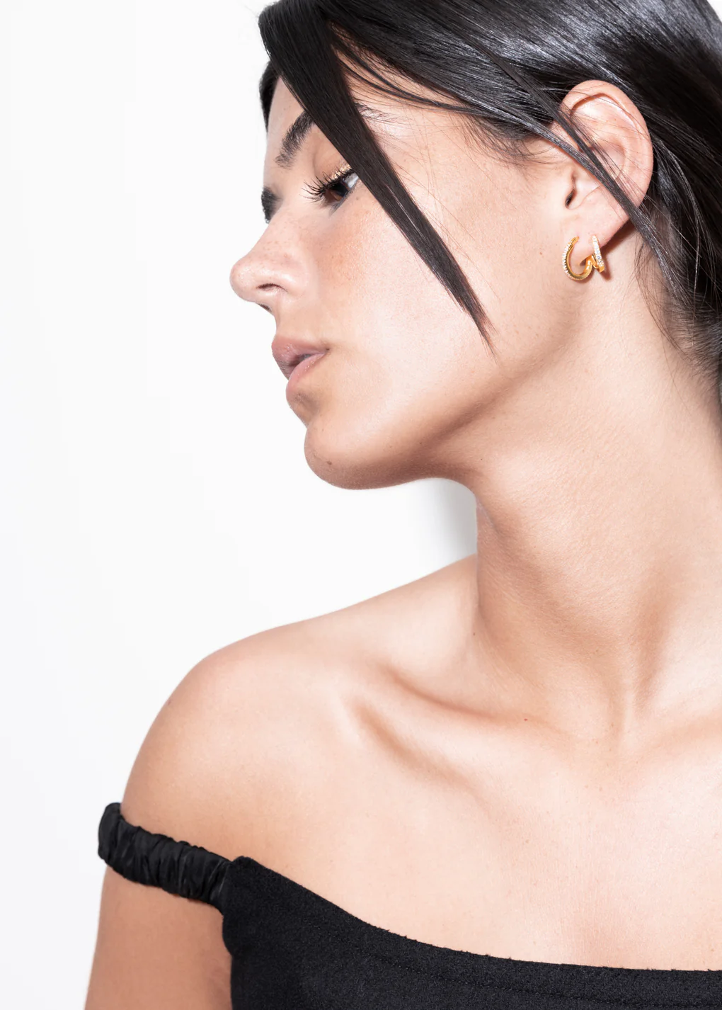 amina double layer earrings - Image 5
