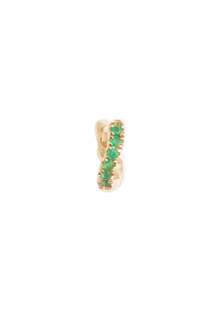 cate 5 mm hoop 18k emerald