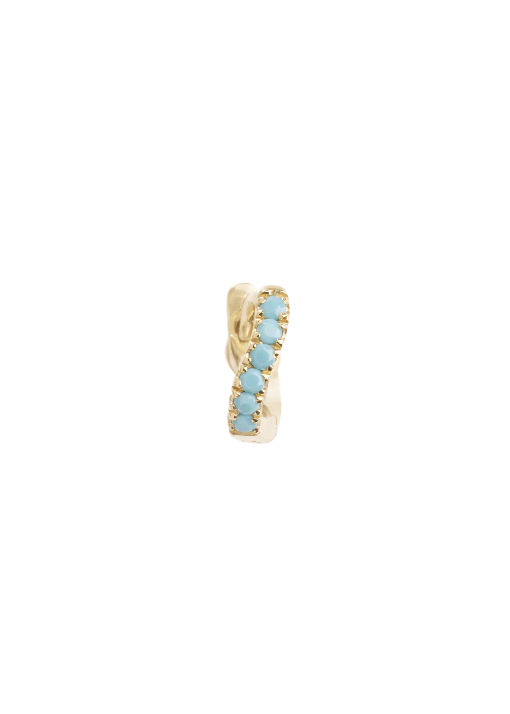 cate 5 mm hoop 18k turquoise