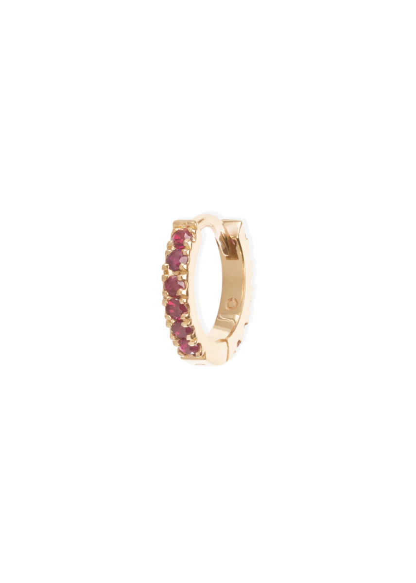 lime 7 mm hoop 18k rubi
