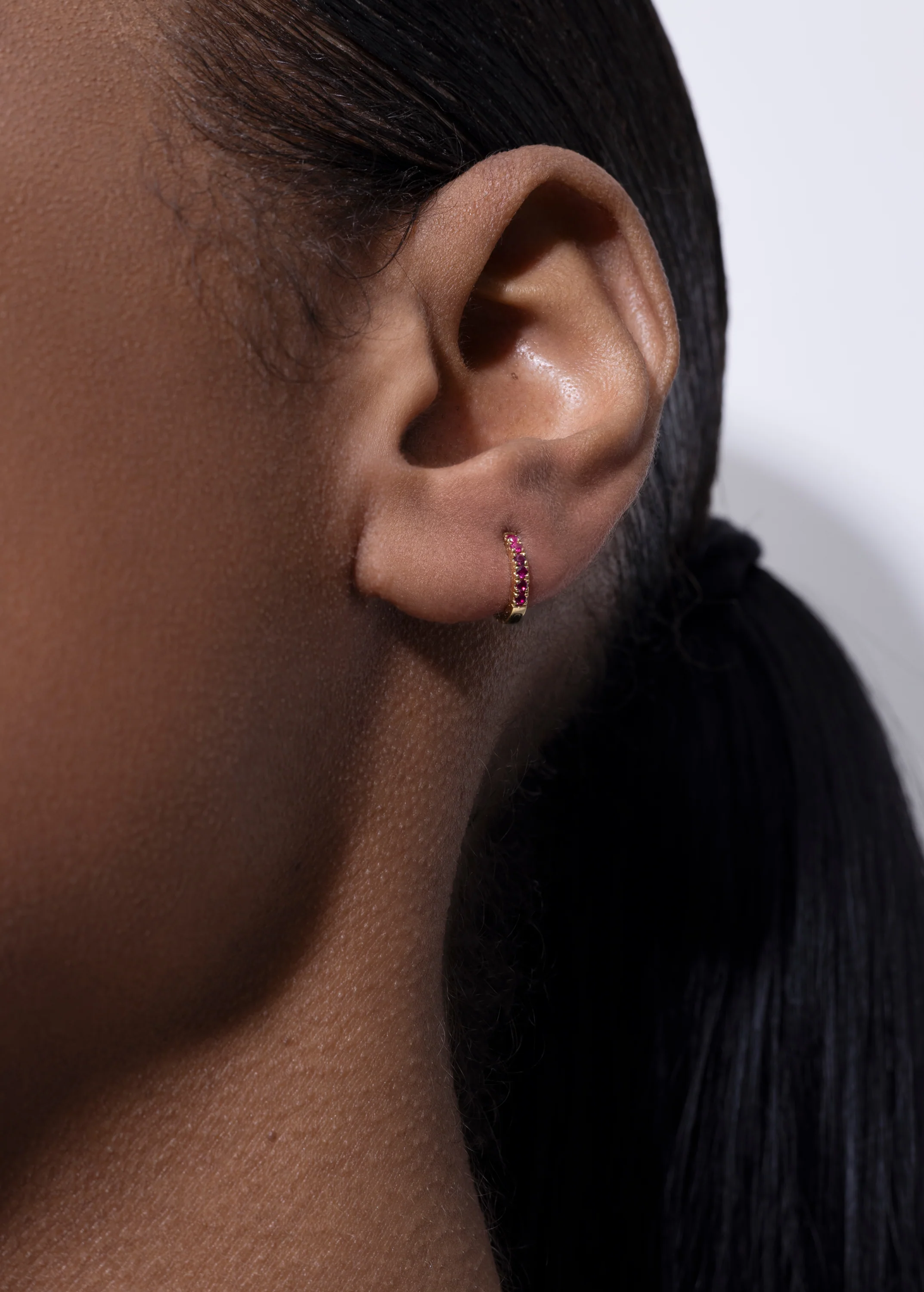 lime 7 mm hoop 18k rubi - Image 2