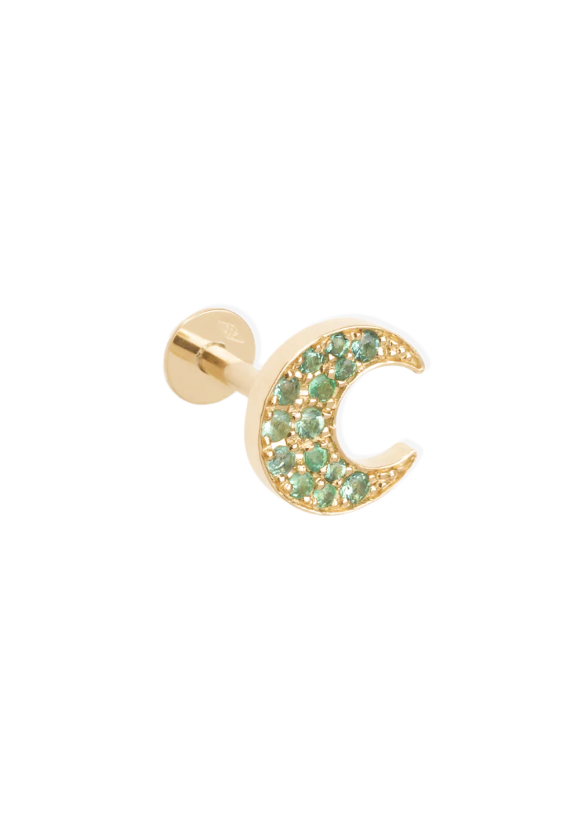 mush stud 18k emerald
