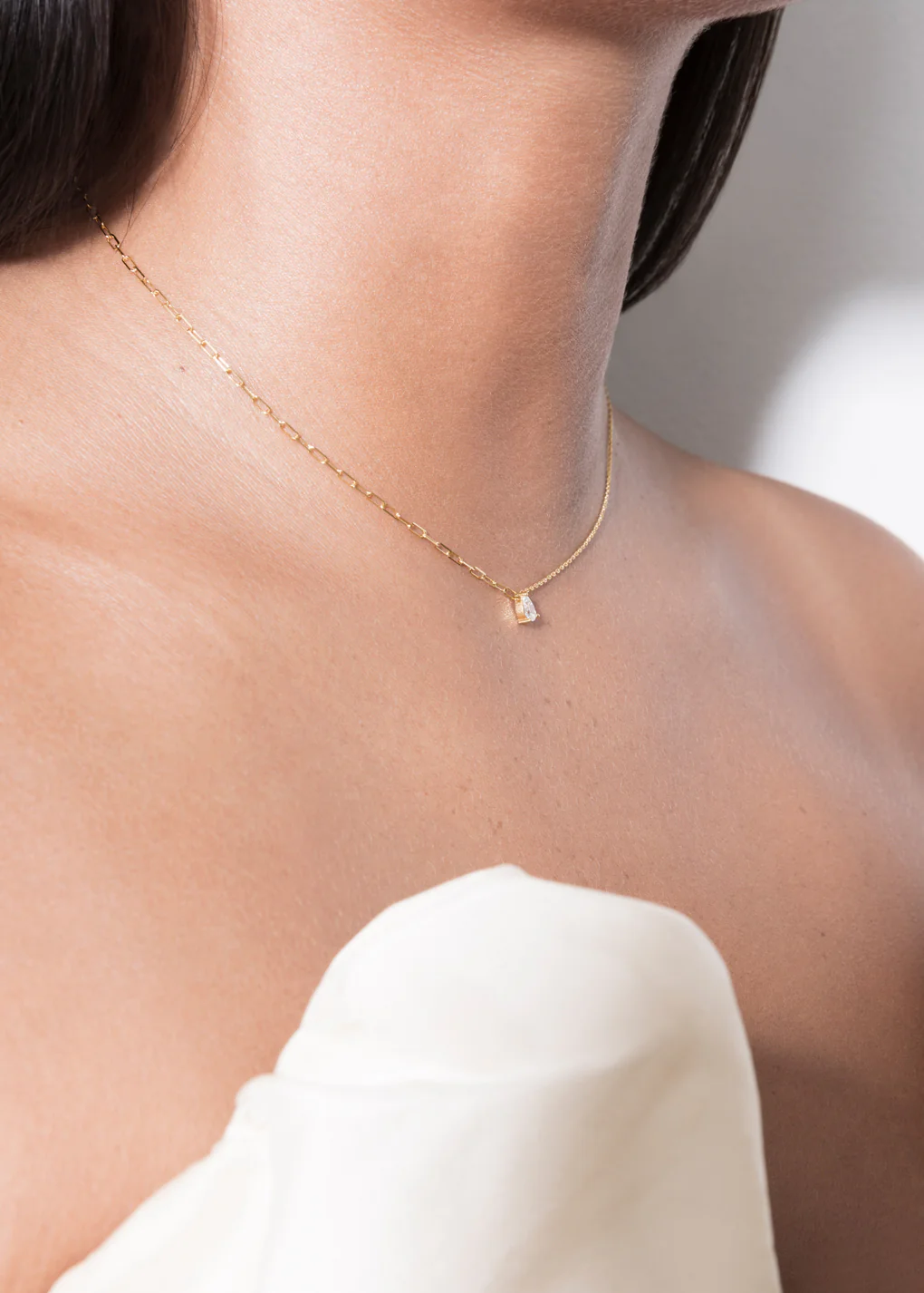 pear necklace 18k diamond - Image 6